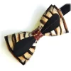 Genius Bowtie - Tchaikovsky - Black - Suede Leather Bow Tie with Feathers - Luxury High Quality Bow Tie - Avvenice