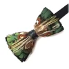 Genius Bowtie - Vivaldi - Black - Suede Leather Bow Tie with Feathers - Luxury High Quality Bow Tie - Avvenice