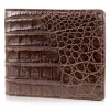 Gian Ferrente - Est. 1982 - Classic Bi-Fold Leather Wallet in Crocodile Belly - Brown - Luxury High Quality - Avvenice