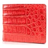 Gian Ferrente - Est. 1982 - Classic Bi-Fold Leather Wallet in Crocodile Belly - Red - Luxury High Quality - Avvenice
