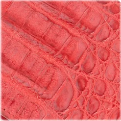 Gian Ferrente - Est. 1982 - Classic Bi-Fold Leather Wallet in Crocodile Belly - Red - Luxury High Quality - Avvenice