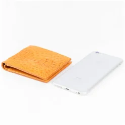 Gian Ferrente - Est. 1982 - Classic Bi-Fold Leather Wallet in Caiman Hornback - Yellow - Luxury High Quality - Avvenice