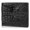 Gian Ferrente - Est. 1982 - Classic Bi-Fold Leather Wallet in Caiman Hornback - Black - Luxury High Quality - Avvenice