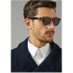 Giorgio Armani - Bi Color Retrò - Sunglasses with Bi Color Frame - Asian Fit - Brown - Giorgio Armani Eyewear - Avvenice