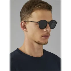 Giorgio Armani - Bi Material - Sunglasses with Fantasy Terminals - Black - Sunglasses - Giorgio Armani Eyewear - Avvenice