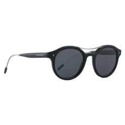 Giorgio Armani - Classic Pantos - Oval Frame Sunglasses - Black - Sunglasses - Giorgio Armani Eyewear - Avvenice