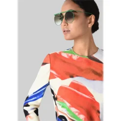 Giorgio Armani - Double Bridge - Metal Sunglasses with Gradient Lenses - Green - Sunglasses - Giorgio Armani Eyewear - Avvenice