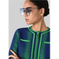 Giorgio Armani - Double Bridge - Metal Sunglasses with Gradient Lenses - Blue - Sunglasses - Giorgio Armani Eyewear - Avvenice