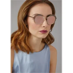 Giorgio Armani - Double Circle - Sunglasses with Double Circle Frame - Grey - Sunglasses - Giorgio Armani Eyewear - Avvenice