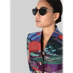 Giorgio Armani - Essential - Sunglasses with Round Frame - Grey - Sunglasses - Giorgio Armani Eyewear - Avvenice