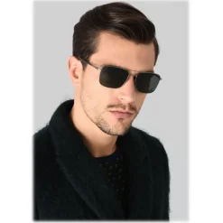 Giorgio Armani - Essential - Sunglasses with Metal Frame - Grey - Sunglasses - Giorgio Armani Eyewear - Avvenice