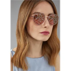 Giorgio Armani - Floral - Sunglasses with Floral Print Lenses - Rose - Sunglasses - Giorgio Armani Eyewear - Avvenice