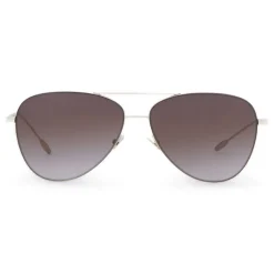 Giorgio Armani - Metal Pilot Frame Sunglasses with 18K Gold Plating - Brown - Sunglasses - Giorgio Armani Eyewear - Avvenice