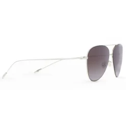 Giorgio Armani - Metal Pilot Frame Sunglasses with 18K Gold Plating - Brown - Sunglasses - Giorgio Armani Eyewear - Avvenice
