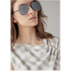 Giorgio Armani - Metal Pilot Frame Sunglasses - Black - Sunglasses - Giorgio Armani Eyewear - Avvenice