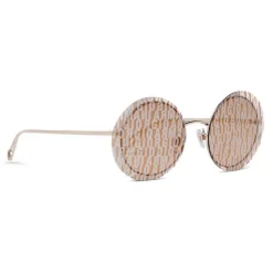 Giorgio Armani - Metal Round Oval Frame Sunglasses - Gold - Sunglasses - Giorgio Armani Eyewear - Avvenice