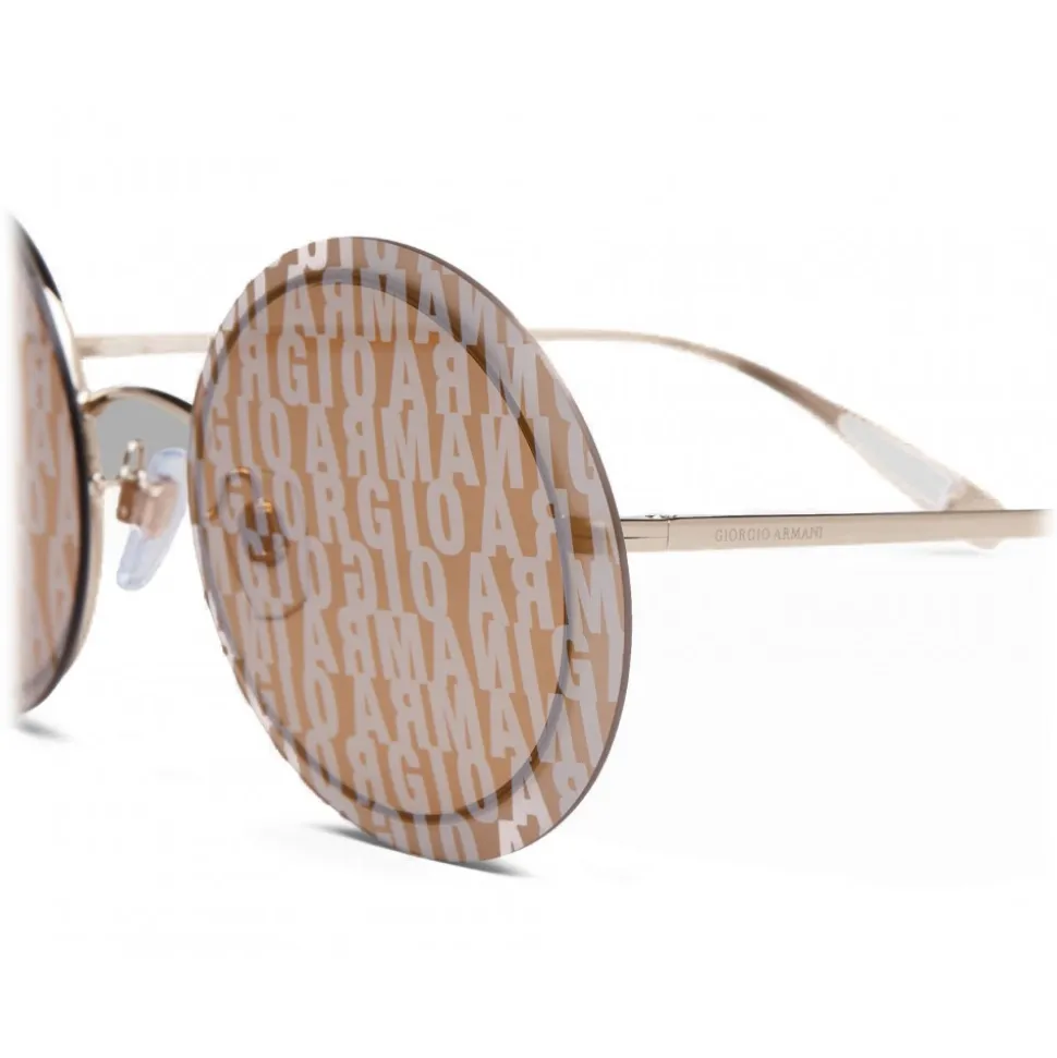Giorgio Armani - Metal Round Oval Frame Sunglasses - Gold - Sunglasses - Giorgio Armani Eyewear - Avvenice