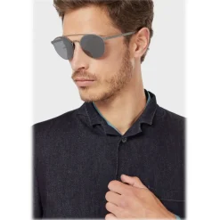 Giorgio Armani - Panthos Shape Sunglasses - Light Grey - Sunglasses - Giorgio Armani Eyewear - Avvenice