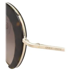 Giorgio Armani - Retrò - Metal Sunglasses with Animalier Lenses - Brown - Sunglasses - Giorgio Armani Eyewear - Avvenice