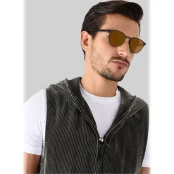 Giorgio Armani - Retrò - Metal Sunglasses with Metal Frame - Brown - Sunglasses - Giorgio Armani Eyewear - Avvenice