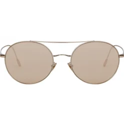 Giorgio Armani - Round Frame - Metal Round Frame Sunglasses - Brown - Sunglasses - Giorgio Armani Eyewear - Avvenice