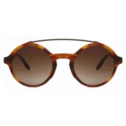 Giorgio Armani - Round Frame Sunglasses with Metal Details - Dark Grey - Giorgio Armani Eyewear - Avvenice