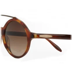 Giorgio Armani - Round Frame Sunglasses with Metal Details - Dark Grey - Giorgio Armani Eyewear - Avvenice