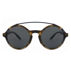 Giorgio Armani - Round Frame Sunglasses with Metal Details - Grey - Giorgio Armani Eyewear - Avvenice
