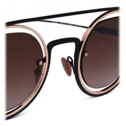 Giorgio Armani - Round Frame Sunglasses - Brown - Sunglasses - Giorgio Armani Eyewear - Avvenice