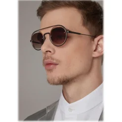Giorgio Armani - Round Frame Sunglasses - Brown - Sunglasses - Giorgio Armani Eyewear - Avvenice