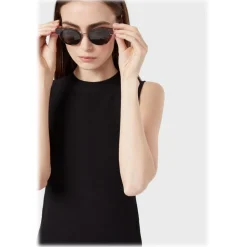 Giorgio Armani - Round Sunglasses - Dark Brown - Sunglasses - Giorgio Armani Eyewear - Avvenice