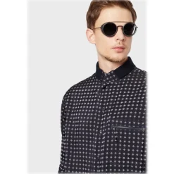 Giorgio Armani - Round Sunglasses - Black - Sunglasses - Giorgio Armani Eyewear - Avvenice