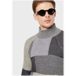 Giorgio Armani - Round Sunglasses - Black - Sunglasses - Giorgio Armani Eyewear - Avvenice