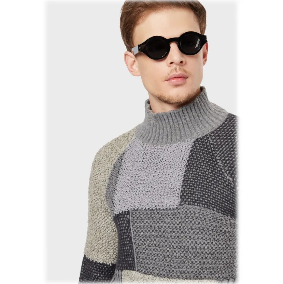 Giorgio Armani - Round Sunglasses - Black - Sunglasses - Giorgio Armani Eyewear - Avvenice