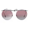 Giorgio Armani - Signature - Metal Round Frame Sunglasses - Pink - Sunglasses - Giorgio Armani Eyewear - Avvenice