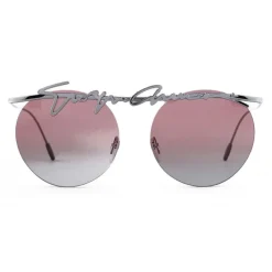 Giorgio Armani - Signature - Metal Round Frame Sunglasses - Pink - Sunglasses - Giorgio Armani Eyewear - Avvenice