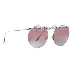 Giorgio Armani - Signature - Metal Round Frame Sunglasses - Pink - Sunglasses - Giorgio Armani Eyewear - Avvenice