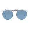 Giorgio Armani - Signature - Metal Round Frame Sunglasses - Silver - Sunglasses - Giorgio Armani Eyewear - Avvenice