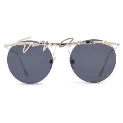 Giorgio Armani - Signature - Metal Round Frame Sunglasses - Gold - Sunglasses - Giorgio Armani Eyewear - Avvenice