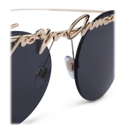 Giorgio Armani - Signature - Metal Round Frame Sunglasses - Gold - Sunglasses - Giorgio Armani Eyewear - Avvenice