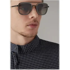 Giorgio Armani - Square Frame Sunglasses - Runway - Grey - Sunglasses - Giorgio Armani Eyewear - Avvenice