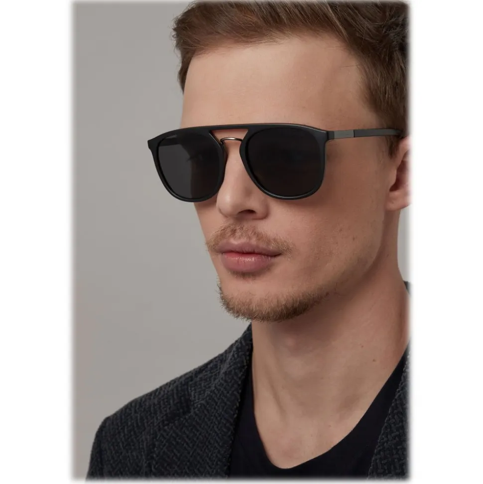 Giorgio Armani - Square Frame Sunglasses - Black - Sunglasses - Giorgio Armani Eyewear - Avvenice