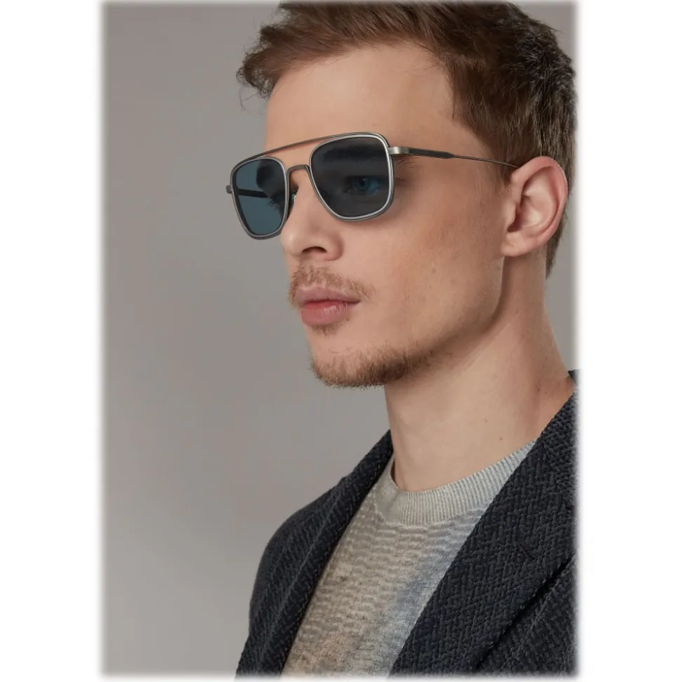 Giorgio Armani - Square Frame Sunglasses - Runway - Blue - Sunglasses - Giorgio Armani Eyewear - Avvenice