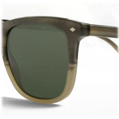 Giorgio Armani - Square Striped Frame Sunglasses - Grey - Sunglasses - Giorgio Armani Eyewear - Avvenice