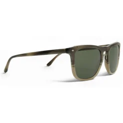 Giorgio Armani - Square Striped Frame Sunglasses - Grey - Sunglasses - Giorgio Armani Eyewear - Avvenice