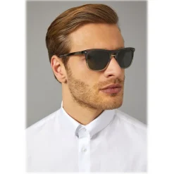 Giorgio Armani - Square Striped Frame Sunglasses - Grey - Sunglasses - Giorgio Armani Eyewear - Avvenice