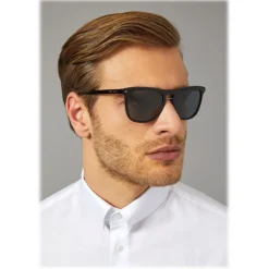 Giorgio Armani - Square Striped Frame Sunglasses - Brown - Sunglasses - Giorgio Armani Eyewear - Avvenice