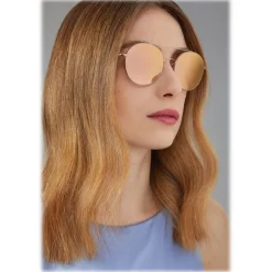 Giorgio Armani - Sunglasses with Round Metal Frame - Pink - Sunglasses - Giorgio Armani Eyewear - Avvenice