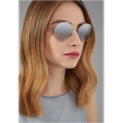 Giorgio Armani - Sunglasses with Round Metal Frame - Light Grey - Sunglasses - Giorgio Armani Eyewear - Avvenice