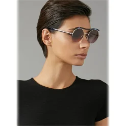 Giorgio Armani - Wavy Catwalk - Sunglasses with Corrugated Tubular - Blue - Sunglasses - Giorgio Armani Eyewear - Avvenice